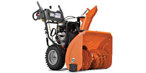 gas two-stage snow blower clearing width intake height