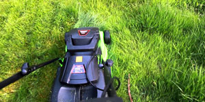 electric lawn mower push type self propelled